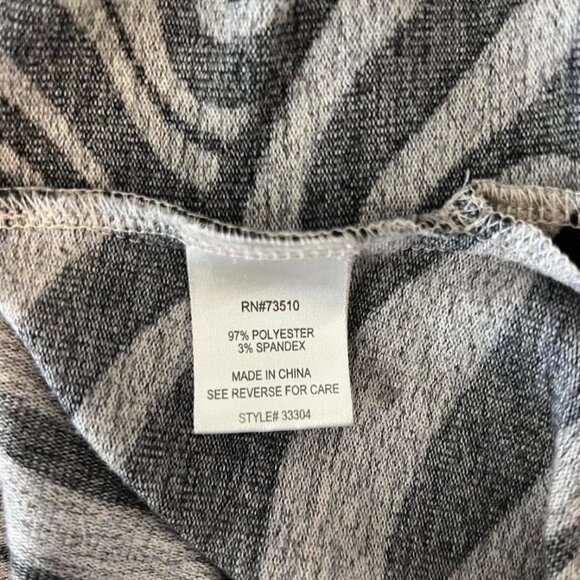 Uncle Frank Zebra Print Floral Embroidered V-Neck Dress Medium Stretch Boho - Picture 7 of 7